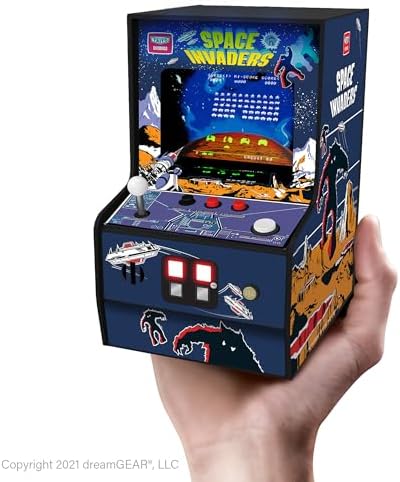 My Arcade Micro Player Mini Arcade Machine: Galaga Video Game, Fully Playable, 6.75 Inch Collectible, Color Display, Speaker, Volume Buttons, Headphone Jack - Electronic Games