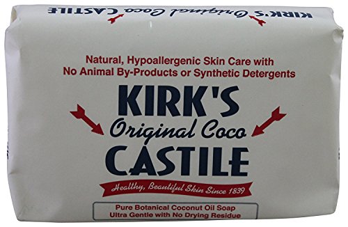 Kirk's Original Coco Castile Bar Soap Fragrance Free 4 Ounces (8 Pack)