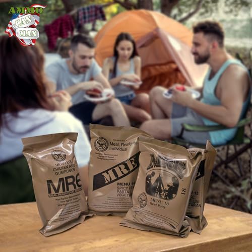 MRE Emergency Food Rations - Military Surplus, Assorted Flavors, 4-Pack | MRE Rations - Military Surplus Emergency Food, Assorted Flavors