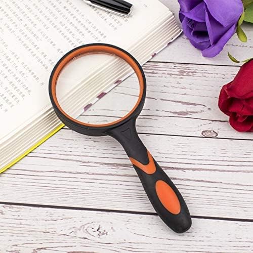 8 Pack 8X Handheld Magnifying Glass Reading Magnifier 50mm Magnifying Glass Lens with Non-Slip Rubber Handle for Reading Hobbies and Science