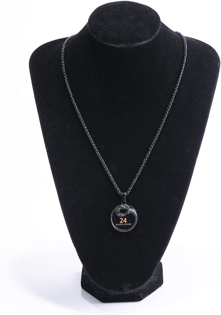 Black Mamba Memorial Pendant - Basketball Star Snake Necklace for Men & Women, Mamba Forever Tribute Jewelry