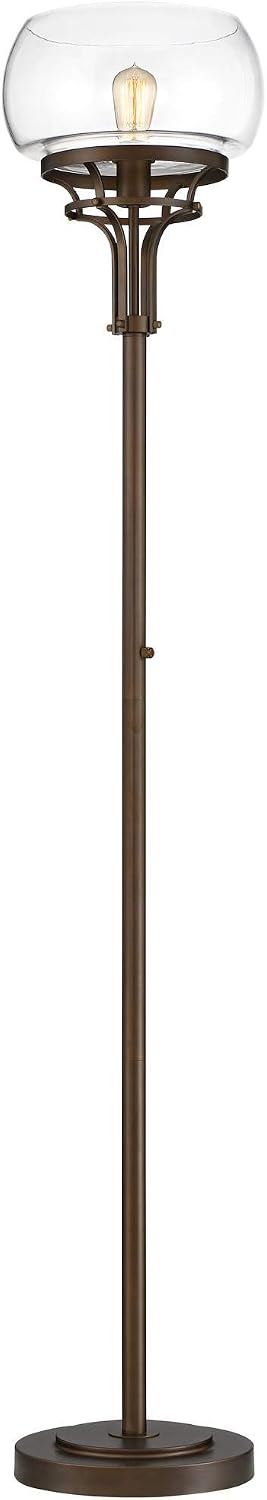 Charleston 72 1/2" Tall Industrial Bronze Torchiere Floor Lamp