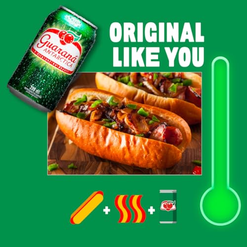 Guaraná Antarctica Zero, The Brazilian Original Guaraná Soda, Zero Sugar, 11.83 fl oz (Pack of 12) - Packaging May Vary