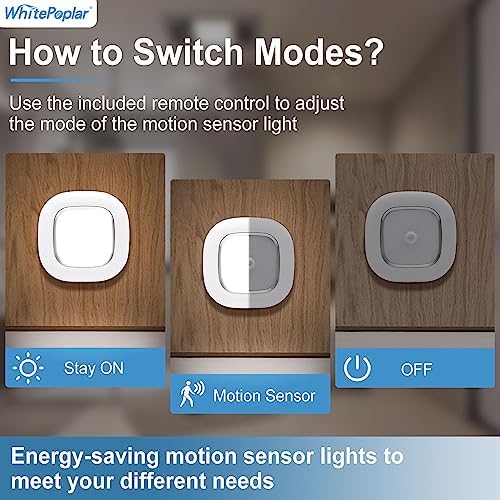 Motion Sensor LED Ceiling Light Battery Operated, Wireless 300LM Indoor