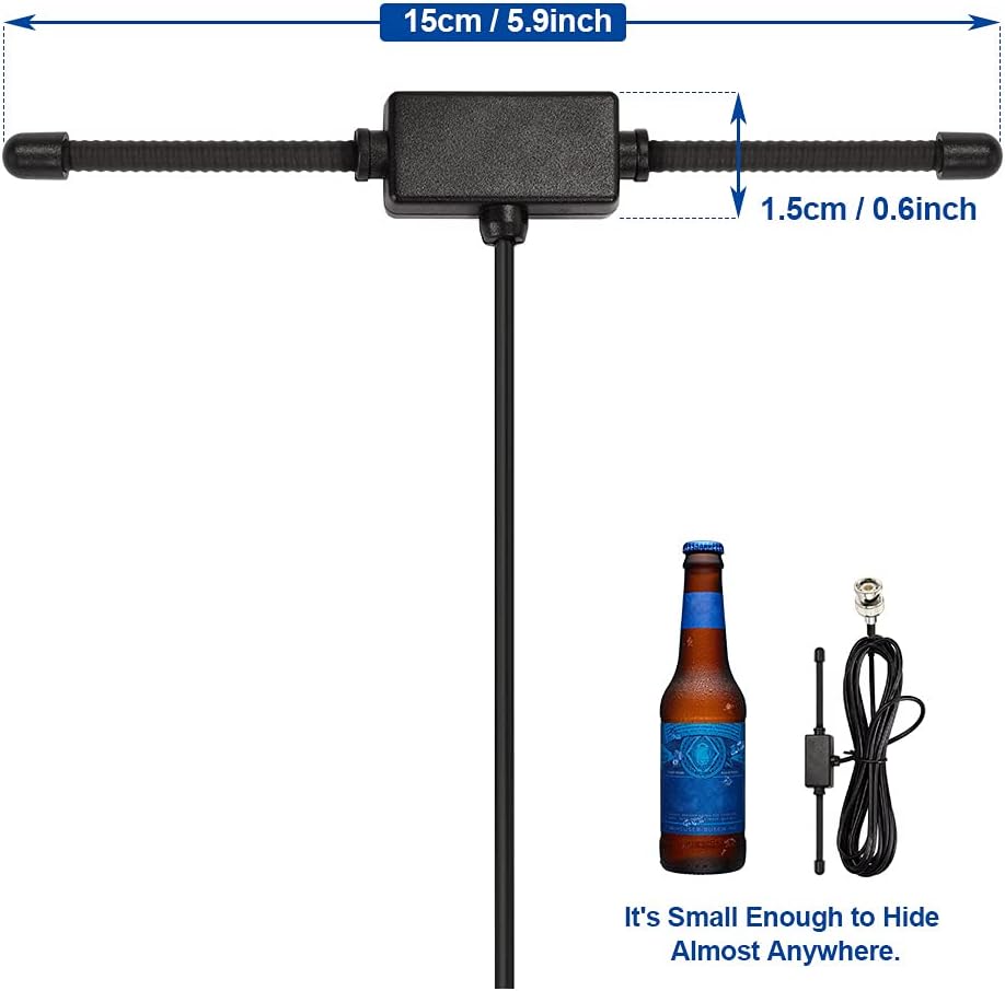 Bingfu VHF UHF Car Truck Police Scanner Adhesive Mount Antenna Vehicle Mobile Ham Amateur Radio BNC Male Dipole Antenna Compatible with Uniden