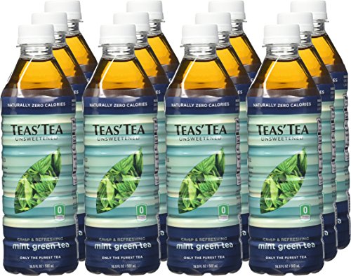 Teas' Tea Unsweetened Jasmine Green Tea 16.9 Ounce (Pack of 12) Organic, Sugar Free, 0 Calories