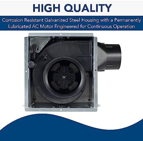 Broan-NuTone Bathroom Exhaust Fan, Easy Install, Powerful 110 CFM, Quiet 1.0 Sones, Energy Star