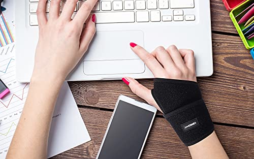 CERBONNY Carpal Tunnel Wrist Brace,2Pack Wrist Support Brace Adjustable Wrist Strap Reversible Wrist Brace for Sports Protecting/Carpal Tunnel/Arthritis-Right&Left