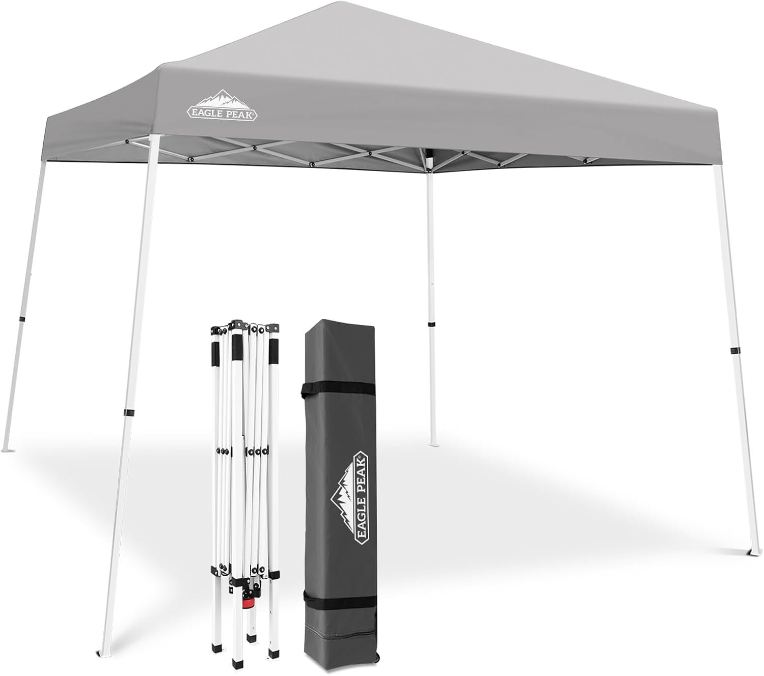 EAGLE PEAK 10x10 Slant Leg Pop Up Canopy Tent, Blue
