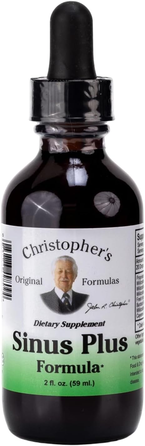 Christopher's Original Formulas Sinus Plus, 2 oz Liquid - Natural Herbal Formula for Sinus Support
