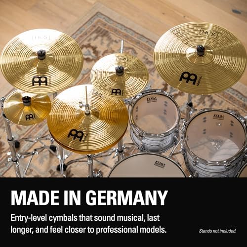 Meinl Cymbals HCS Box Set Cymbals for Drums — MADE IN GERMANY | Hihats, Ride, Crashes, Trash Crash, China, Splash, Bell — Durable Brass Alloy