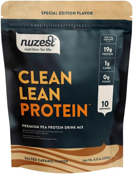 Nuzest Clean Lean Protein - Vegan Pea Protein Powder Rich Chocolate 1.1 lb | 20 Servings with 18g Protein Plant Based Protein Powder, Only 4 Ingredients, Dairy Free, Gluten Free, GMO Free, Protein Shake