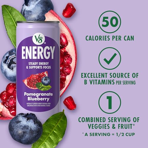 V8 Energy Orange Pineapple Energy Drink, 8 fl oz Can (12 Pack)