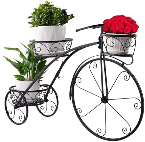 Sorbus® Garden Cart Stand & Flower Pot Plant Holder Display Rack, 6 Tiers, Parisian Style - Perfect for Home, Garden, Patio (Bronze)
