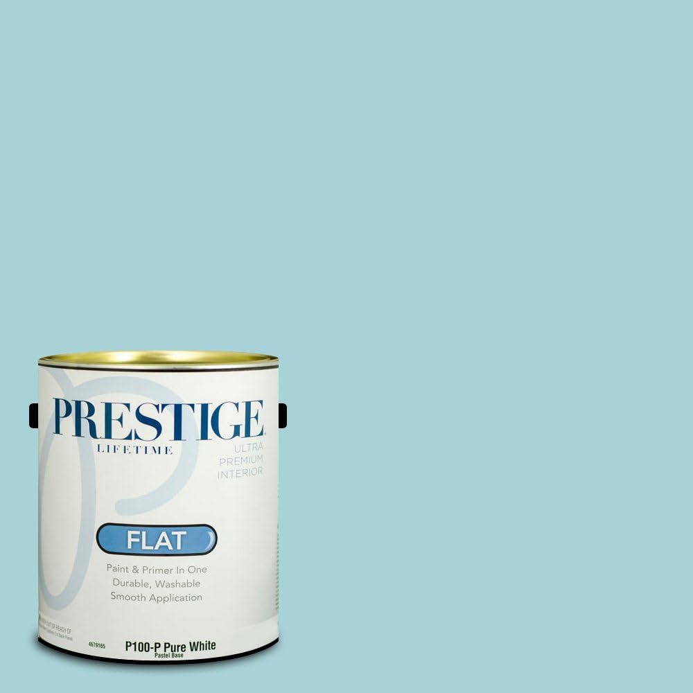 PRESTIGE Paints Exterior Paint and Primer In One, 1-Gallon, Satin, Comparable Match of Sherwin Williams* Blue Nile*