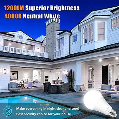 Dusk to Dawn Light Bulbs Outdoor, 11W Automatic On/Off Sensor Light Bulbs