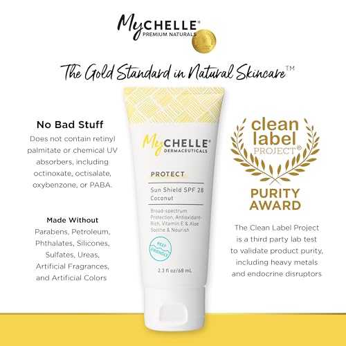 MyChelle Dermaceuticals Sun Shield Clear Spray SPF 30 (6 Fl Oz) - Liquid Zinc Sunscreen Spray with Bentonite Clay and Jojoba - Balances Oil Levels and Conditions Skin - Water Resistant for 80 Minutes