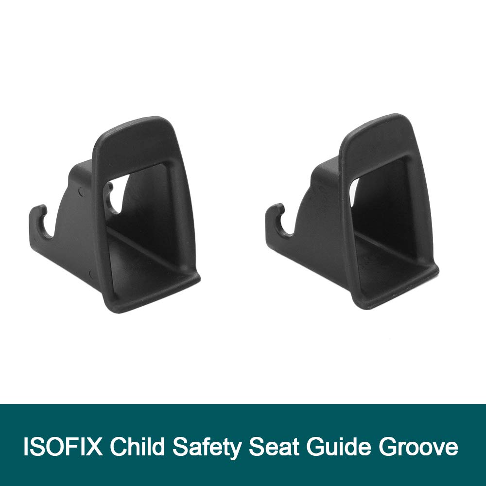 2pcs Car Child Seat ISOFIX Interface Buckle, Black Fixed Guide Groove