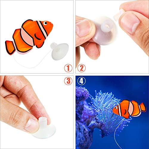 Weewooday 7 Pcs Artificial Fish Glowing Effect,Modern Color