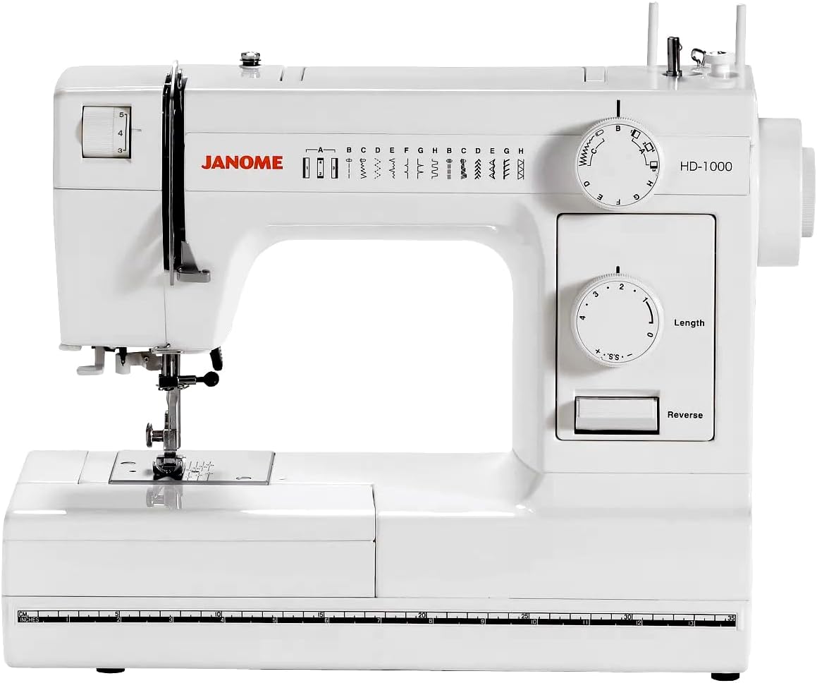 Janome HD1000 Heavy-Duty Sewing Machine with 14 Built-In Stitches | 14 Built-In Stitches