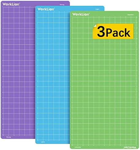 WORKLION Cutting Mat 12x12 Compatible with Maker/Maker 3/Maker 4/Air 2/Explore 3/4, Variety Sticky（Standard, Light