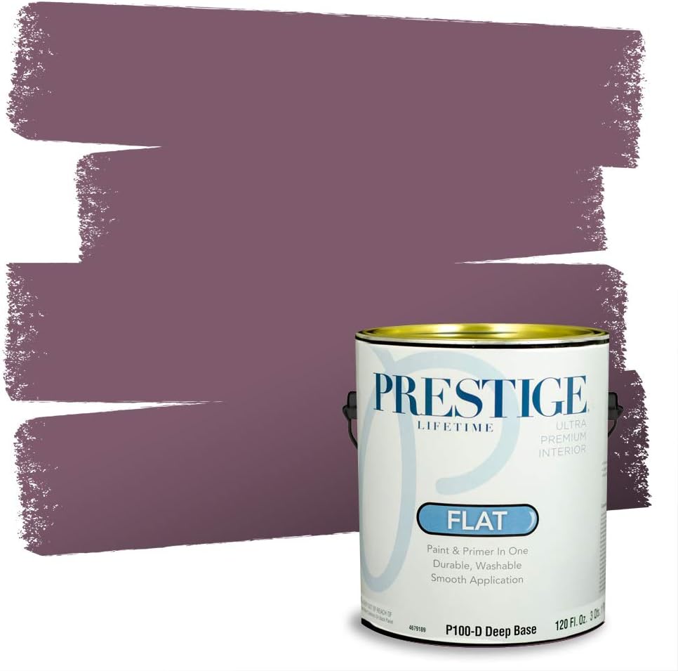 PRESTIGE Paints Exterior Paint and Primer In One, 1-Gallon, Satin, Comparable Match of Sherwin Williams* Ash Violet*