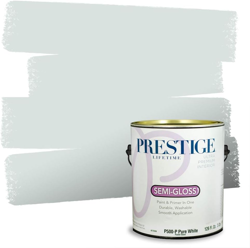 PRESTIGE Paints E100-T-SW6241 Exterior Paint and Primer in One, 1-Gallon, Flat, Comparable Match of Sherwin Williams Aleutian, 1 Gallon, SW18-Aleutian