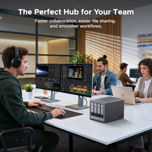 UGREEN NAS DXP2800 2-Bay, Ideal for Content Creators and Enthusiasts | Intel N100 Quad-Core CPU, 8GB DDR5 RAM, 2.5GbE, 2X M.2 NVMe Slots, 4K HDMI, Desktop NAS Network Attached Storage (Diskless)