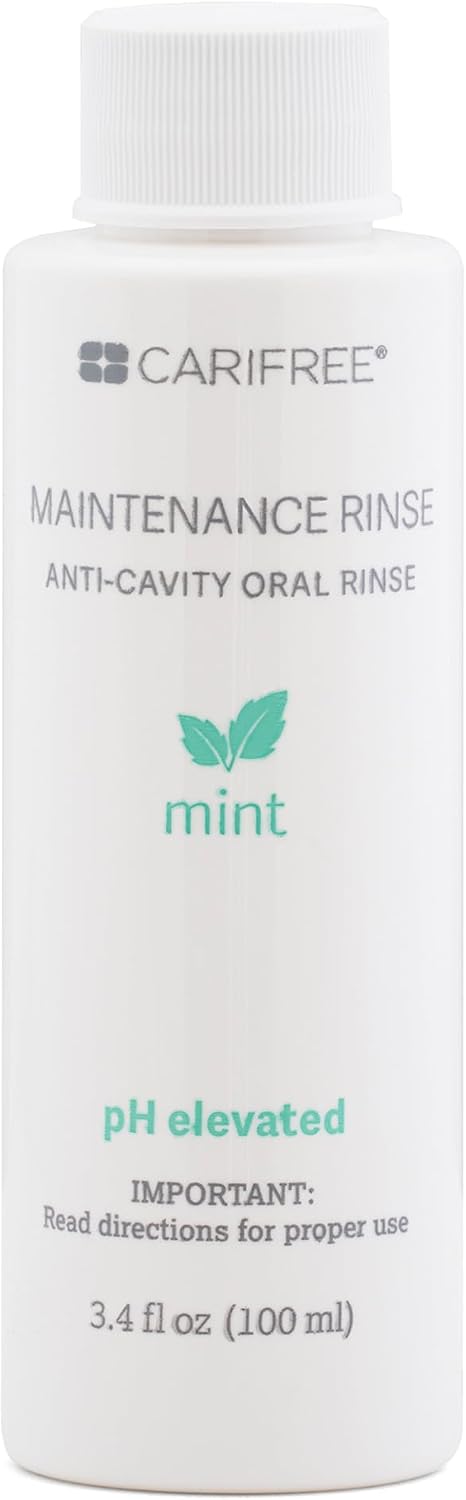 CariFree Maintenance Rinse Fluoride Mouthwash, Mint, Alcohol-Free, 16 oz | Anti-cavity fluoride & xylitol rinse; neutralizes pH, prevents decay, freshens breath; dentist recommended, alcohol-free.