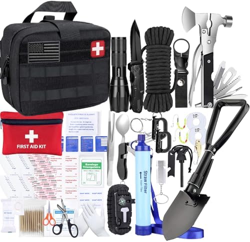 Survival Kit Camping kit First Aid Kit Emergency Bugout Bag Gifts for Men Tactical Gear Accessories Molle Attachments Military