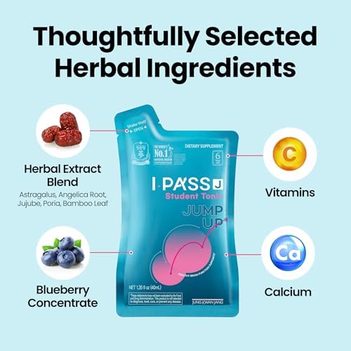 JungKwanJang i-Pass Junior Dietary Supplement- Korean Red Panax Ginseng Extract - Support Immune System, Memory Improvement and Concentration