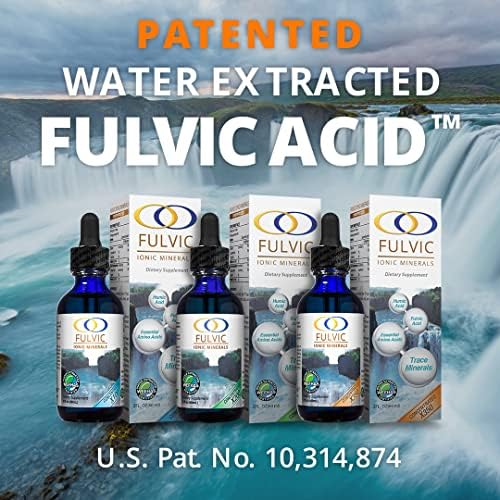 Optimally Organic Water Extracted Fulvic Ionic Minerals X200 - Patented BioActive Fulvic Acid, Humic Acid, Trace Minerals