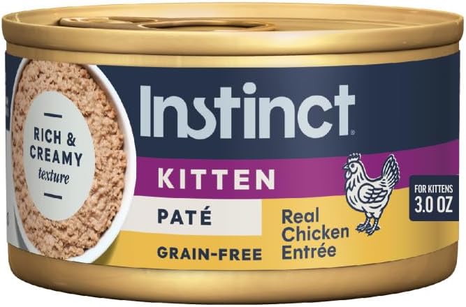 Instinct Original Grain Free Real Rabbit Recipe Natural Wet Canned Cat Food, 3 oz. Cans (Case of 24) | Rich & creamy pate texture, high protein, real rabbit, whole-food ingredients, grain-free, hydration support