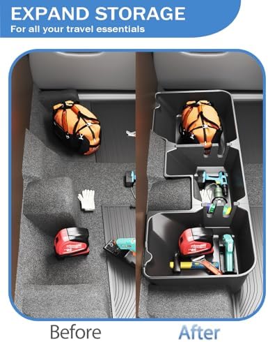 FengYu Under Seat Storage Box for 2015-2026 Ford F-150 F150 SuperCrew Cab | 2017-2026 F-250/F-350/F-450/F-550 Super Duty,F-150 Rear Underseat Storage Truck Organizer Tool Box