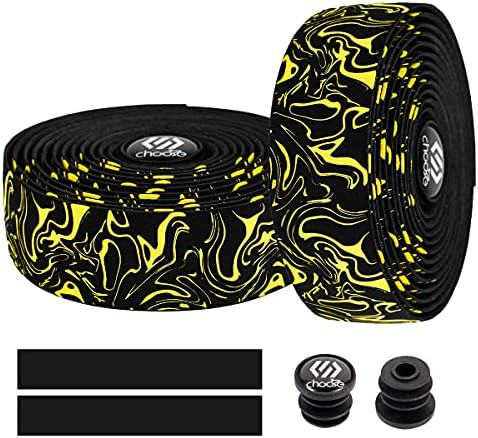 Chooee Road Bike Handlebar Tape,2PCS Bicycle Bar Tape,Red/Blue/Green/Yellow/Orange/Purple/Silver/Black