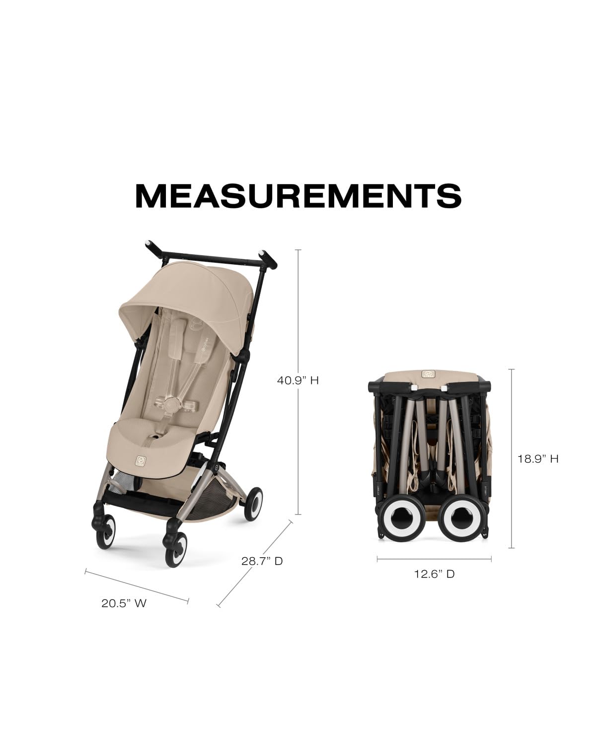 LIBELLE Ultra Lightweight Travel Stroller - Almond Beige