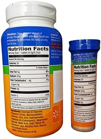 ReliOn Glucose, 50 Tablets with On-The-Go Tube, 10 Tablets. (Orange) by Reli On