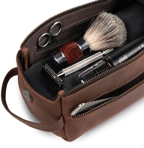 Hide & Drink, Toiletry Bag w/Handles, Hygiene Organizer, Travel Dopp, Razor Case, Bathroom, Shaving, Cosmetic Storage, Travel & Grooming Essentials