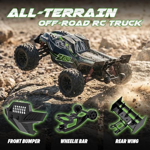 Hosim 1/10 Brushless RC Cars for Adults & Boys 60+ KPH, Fast RC Truck | 4x4 Off-Road All-Terrain Big Remote Control Car