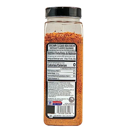 McCormick Grill Mates Brown Sugar Bourbon Seasoning, 27 oz - One 27 Ounce Container of Brown Sugar Bourbon Seasoning Made of Molasses, Red Bell Peppers, and More for Steak, Poultry, and Vegetables