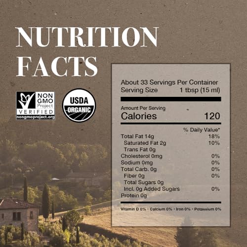 Carapelli Organic Extra Virgin Olive Oil, Cold Extracted, 16.9 fl oz