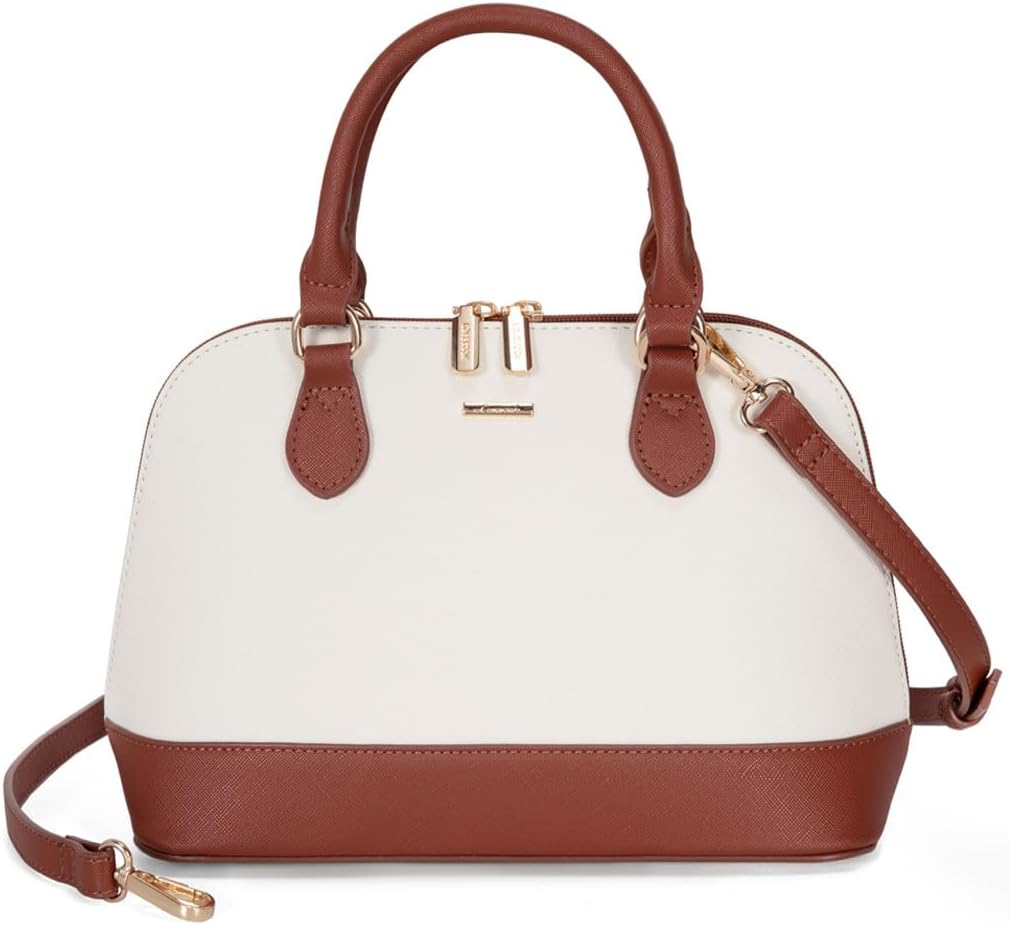 LOVEVOOK Purse for Women, Crossbody Dome Satchel Handbag with Double Zip
