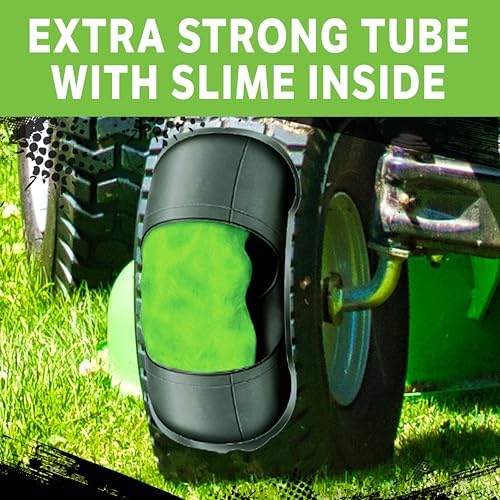 Slime 30014 Inner Tube for riding lawn mowers, ATVs, quads, tractors and other farm equipment, Extra Strong, Includes Self-Sealing Slime Sealant, Heavy Duty, 15x6.00-6" / 5.30/4.50-6" / 13x5.00-6"