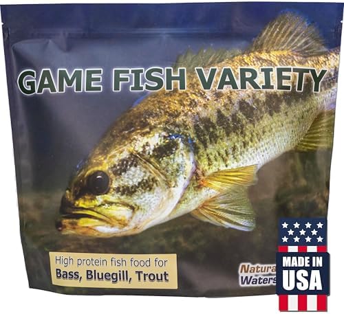 Natural Waterscapes Game Fish Food Variety | Pond and Lake Fish Food Pellets | 7 lb Resealable Bag | Feed to Bass, Bluegill, Trout | Floating Pellets