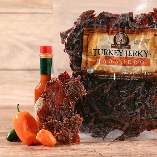 Mahogany Smoked Meats: Habanero Turkey Jerky - 16oz