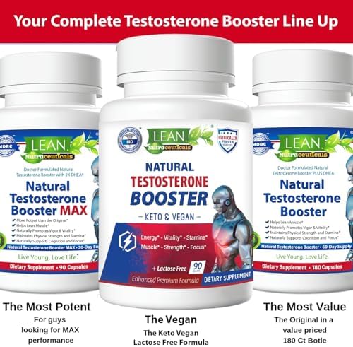 Testosterone Booster for Men, Tongkat Ali DHEA Boron L-arginine Hornygoatweed Zinc Male Enhancing Supplement