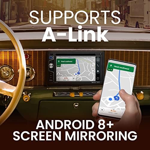 BOSS Audio Systems Elite BV755B Car Stereo System - 6.2 Inch Double Din Touchscreen, Bluetooth Head Unit, AM/FM Radio Receiver, CD Player, USB, SD