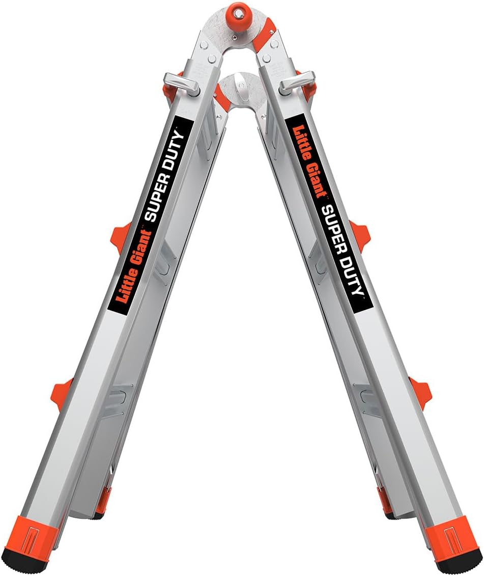 Little Giant Super Duty, 14 ft Multi-Position Ladder, 10401 | Aluminum Multi-Position Ladder, Type IAA 375 lbs. Weight Rating