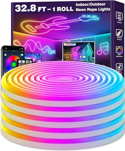 100ft Led Strip Lights, Long Smart Led Light Strips Music Sync 5050 RGB Color Changing Rope Lights