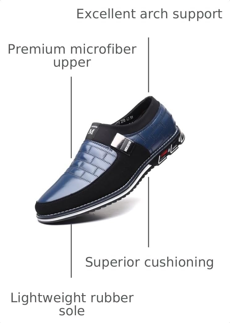 COSIDRAM Mens Casual Shoes Dress Sneakers Loafers Comfort Walking Shoes | Lightweight slip-on for hassle-free wear. Cloud-like comfort, sock-friendly fit for daily & semi-formal occasions.